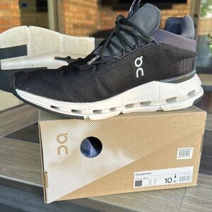 On Running Cloudnova Black and White Sneakers